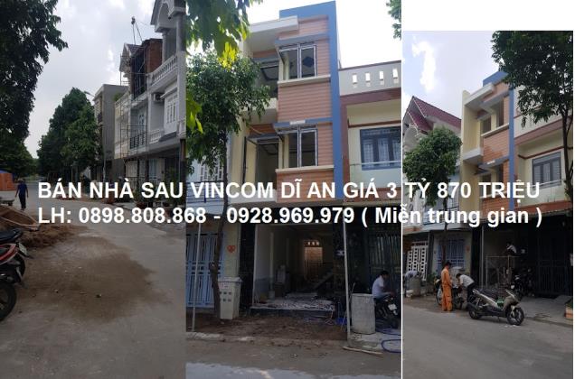 Nhà SHR 60m2 Dĩ An Bình Dương xây 3 tầng gần Vincom giá rẻ