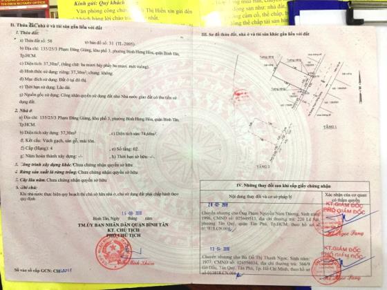 Chính chủ cần ra gấp nhà 135/25/3 phạm đăng giảng bình tân 