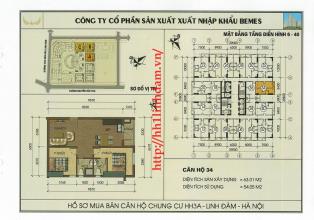 Chính  chủ cần bán gấp căn hộ 2 ngủ 834 HH3A Linh Đàm 