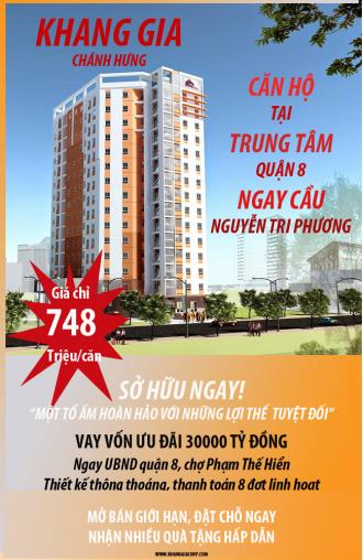 Căn hộ chung cư KHANG GIA CHÁNH HƯNG,q8