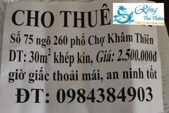 Cho thuê phòng Đống Đa, Hà Nội