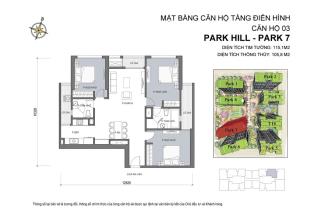 Chính chủ cần bán gấp căn 03 Park 7 timescity Park Hill 