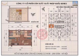Giá cực rẻ căn 2028 chung cư HH3B Linh Đàm
