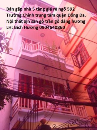 Bán gấp nhà giá rẻ ngõ 592 Trường Chinh 