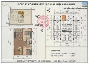 Bán căn 2320 HH3C chung cư Linh Đàm Chênh 70 triệu