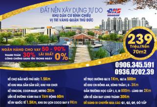 Dự án đất nền Thủ Đức giá rẻ từ 170 triệu/nền/70m2