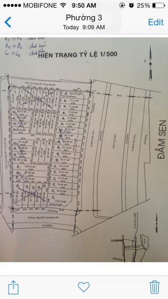 Bán 25 lô đất thổ cư Tân Phú (phía sau Đầm Sen)