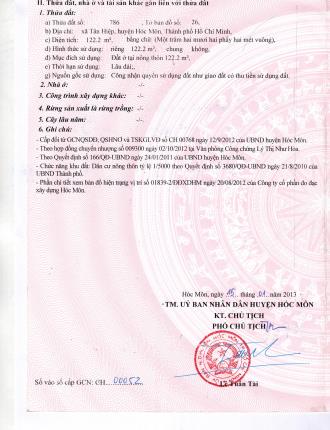 Cần bán 122.2m2 đất thổ cư chính chủ tại đường Tân Hiệp 14