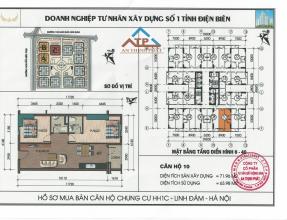 Bán gấp căn hộ 2 phòng ngủ 2510 chung cư HH1C Linh Đàm