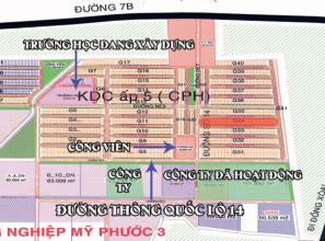 Bán đất Mỹ Phước 3 lô G34 chính chủ ] giáp QL14, gần trường 