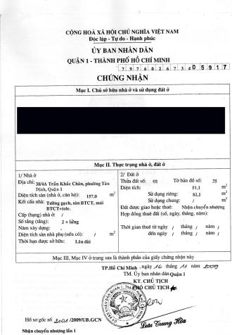 Nhà đẹp HXT Q1, 4 lầu cần bán