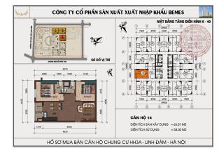 Bán cắt lỗ căn 3614 chung cư HH3A Linh Đàm
