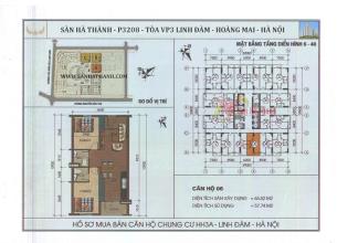 Bán rẻ hơn thị trường CH 2 phòng ngủ HH3A Linh Đàm