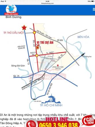 Bán đất mặt tiền gần KCN Nam Tân Uyên, Bình Dương