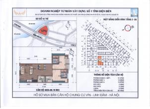 Căn hộ 2 PN Đông Nam chung cư VP6 Linh Đàm