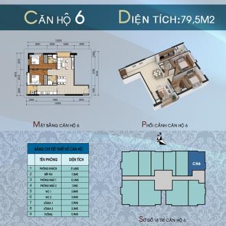 Bán gấp căn hộ 304 Hồ Tùng Mậu 79,5m2 giá 20,5tr/m2, tầng 16