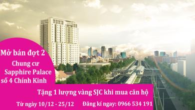 Tặng vàng SJC khi mua căn hộ Sapphire palace