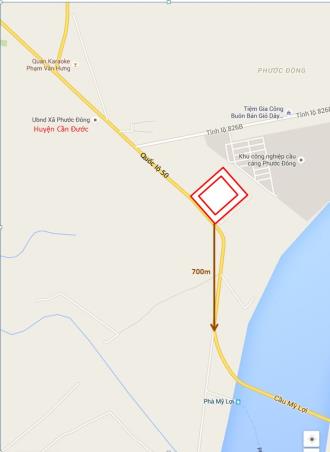 Đất nền Cần Đước mặt tiền quốc lộ 50 cách cầu Mỹ Lợi 700m