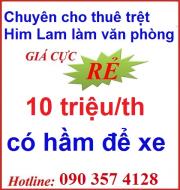 Chuyên cho thuê trệt Him Lam làm văn phòng chỉ 10 triệu/th