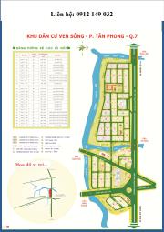 Bán lô đất ven sông, P. Tân Phong, Q.7, DT 90m2, giá 50tr/m2
