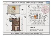  Bán căn hộ 1 phòng ngủ hh3a Linh Đàm 44m2 chênh 10 triệu