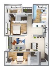 Căn hộ cao cấp khu sân bay Tân Sơn Nhất 2.5 Tỉ/ 75m2.