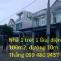 Bán nhà lầu Đông Hòa, Dĩ An, DT đất 100m2, 1 tỷ 250 triệu